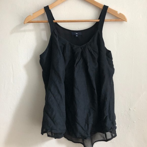 Black silky Gap tank top XS - Picture 1 of 3